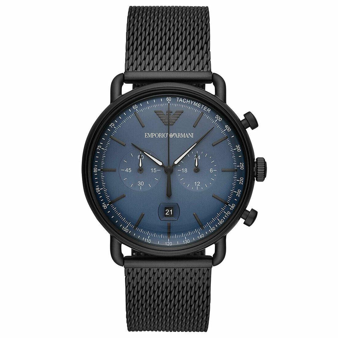 Emporio Armani AR11201 Chronograph Date Mesh Bracelet Strap Men's Watch - Watch Home™ Emporio Armani AR11201 Chronograph Date Mesh Bracelet Strap Men's Watch - Watch Home™